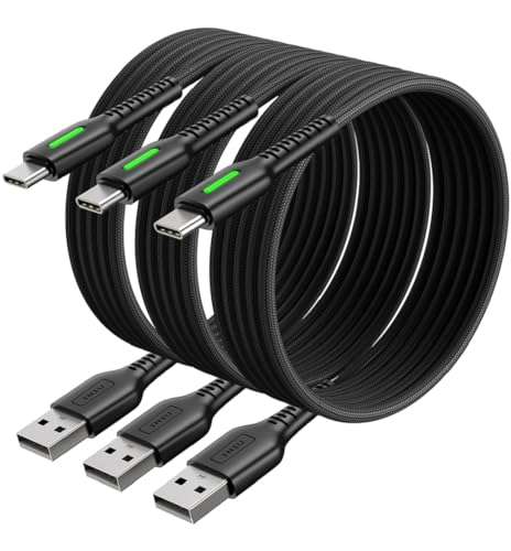 INIU USB C Charger Cable, [3 Pack, 2+2+0.5m] USB A to USB C Cable 3.1A Fast Charging with vouchers - eafu FBA